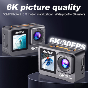 Подводная экшн-камера 6K 30FPS, водонепроницаемость до 30 м, Wi-Fi, двойной экран, для походов, велоспорта, активного отдыха и приключений - Product Image 4