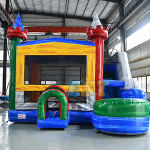 Nuovo Design il Baja Splash Wet And Dry gonfiabile combinato castello gonfiabile con scivolo gonfiabile casa di rimbalzo scivolo ad acqua per la vendita - Product Image 1