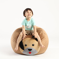 Fauteuil Poire en Forme de Chien Lapin de Pâques, Série Animaux, Résistant à l'Usure et Durable pour Enfants - Canapé Paresseux Confortable et Doux