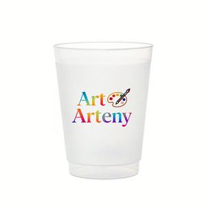 Personnalisé 10 Oz. Gobelets réutilisables en plastique PP givré et souple pour stades, avec logo personnalisable, pour fêtes et boissons - Product Image 1