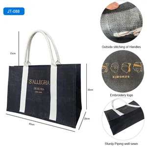 Factory Hot Sale Leinen tasche Umwelt freundliche wieder verwendbare Leinen tasche Jute Einkaufstasche anpassbare Tasche