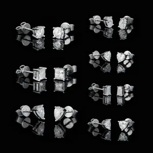 Abiding Custom Fine Jewelry Prong Setting 1Ctw IGI CVD Lab Grown Diamond Studs Pure 10K AU585 750 18K Gold Stud Earrings