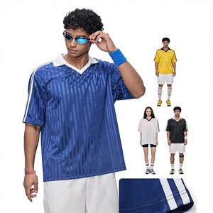 เสื้อฟุตบอลทรงโอเวอร์ไซส์สไตล์เรโทร Blokecore ยูนิเซ็กส์ ย้อน<span class=keywords><strong>ยุค</strong></span><span class=keywords><strong>ยุค</strong></span> <span class=keywords><strong>90</strong></span> ระบายอากาศได้ดี ลายทาง เสื้อฟุตบอลแนวสตรีทแวร์ Y2K เสื้อกีฬา - Product Image 1