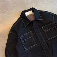Veste en jean vintage personnalisée en toile d'hiver veste de travail en coton pour hommes Bomber décontractée manteaux matelassés vestes en jean