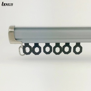 <span class=keywords><strong>Riel</strong></span> <span class=keywords><strong>de</strong></span> Cortina <span class=keywords><strong>de</strong></span> Aluminio para Venta al por Mayor, para Hoteles, Hogares y Oficinas, con Accesorios, Cinta para Cortinas Plisadas, para Ventanas - Product Image 2