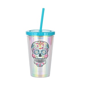 <span class=keywords><strong>2023</strong></span> Europa América personalizado Halloween creativo doble ventosa de plástico Festival tema ecológico transparente taza de agua fiesta - Product Image 3