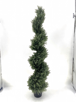 Pohon Spiral Buatan, Pohon Topiary Spiral Luar Ruangan, Pohon Cedar Cypress Palsu, Tahan UV, Pot Plastik, Tanaman Buatan, Tanaman Hijau