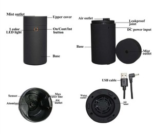 Difusor de Aroma Profesional Mini Inteligente Eléctrico Libre de BPA, Nebulizador de Aceites Esenciales para Auto, <span class=keywords><strong>Deshumidificador</strong></span>, Capacidad de 70 ml, Ruido <25dB - Product Image 6