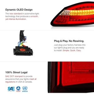 ไฟท้ายสำหรับรถปอร์เช่ 987.1 ซีรีส์ บ็อกซเตอร์ เคย์แมน ปี 2005-2008 เลนส์สีแดง ไฟท้าย LED พรีเมียม ชุดโคมไฟท้ายสำหรับเปลี่ยน - Product Image 2