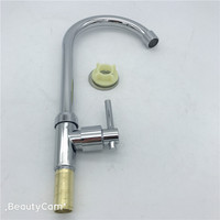 Robinet de cuisine à eau froide Water Knows Warmth A-1038 0.8MPA à ouverture rapide pour évier de légumes, équipement sanitaire 4 points
