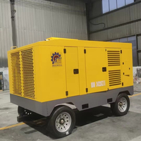 Compresor de Aire de Tornillo Rotatorio Diésel con Ruedas BDM-31/25, 22KW, Motor Lubricado Pequeño, 25 bar, para Plataformas de Perforación de Pozos Mineros