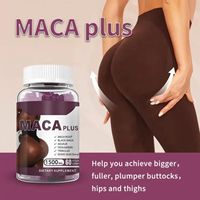MACA PLUS Gummies Naturels pour l'Augmentation des Hanches et des Fesses, Complément Alimentaire de Qualité Alimentaire pour Femmes, 60 Capsules/Flacon
