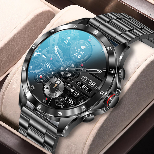 SENBONO Hot Sales SmartWatch MAX7 BT Call Heart Rate HD Round Screen Business Watch Waterproof Smart Watch Men for Ios Android