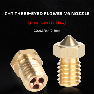 3DSWAY Clone CHT Extrudeuse de cuivre <span class=keywords><strong>E3DV6</strong></span> Laiton Cuivre Tête d'impression à haut débit M6 Fileté 1.75mm Filament Buse pour pièces d'imprimante 3D - Product Image 3