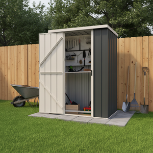 EF0403-H175-H Caseta de Almacenamiento de Acero para Jardín, Patio Trasero, Bicicletas y Herramientas, 4 x 3 Pies - Product Image 1