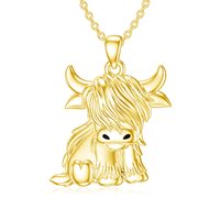 Collier pendentif en bijoux écossais Highland Cow