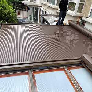 Persianas Enrollables Automáticas Modernas de Aleación de Aluminio Impermeables, Sistemas de Techo con Control Remoto, Protección Solar Ecológica para Exteriores - Product Image 3