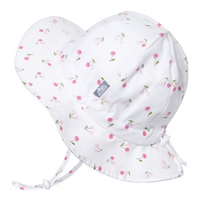 Sombrero de Sol Personalizado con Diseño de Hoja de Dibujos Animados para Bebé Niña, UPF 50+, de Sarga de Algodón, con Ala Ancha y Correa, para Uso en Verano, Playa y Exteriores - Product Image 1