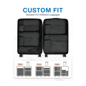 Lot de cubes de compression étanches en <span class=keywords><strong>gros</strong></span>, légers, avec logo personnalisé, sacs de rangement de voyage fonctionnels <span class=keywords><strong>pour</strong></span> vêtements - Product Image 2