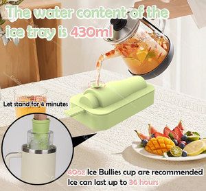 Botella de Agua de Silicona Ecológica con Rejilla de Hielo Integrada, Moldes Portátiles para Cubitos de Hielo Coloridos - Product Image 5