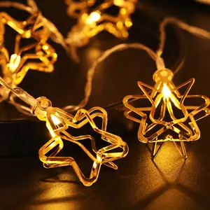 LED חג המולד כוכב עצי שמש קישוטי אורות מחרוזת קישוטי מנורות חג המולד דקורטיבי תאורת בית תפאורה יוקרה חיצוני