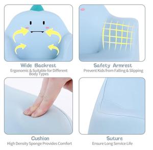 Chaise de canapé pour enfants <span class=keywords><strong>Petit</strong></span> <span class=keywords><strong>fauteuil</strong></span> en bois pour enfants de <span class=keywords><strong>1</strong></span> à 3 ans avec cadre en animal de dessin animé et cuir PVC pour salon et salle à manger - Product Image 4