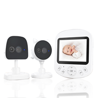 Caméra de surveillance pour bébé sans fil, écran IPS de 2,8 pouces, 2,4 GHz FHSS, 1080P HD, vision nocturne, audio bidirectionnel, berceuses, batterie 8H, 12MP, 120°