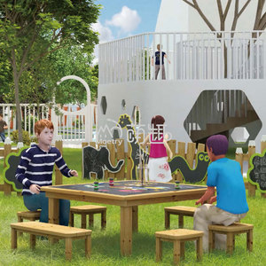 Moetry préscolaire extérieur Art salle <span class=keywords><strong>de</strong></span> classe équipement en bois Table à dessin Art chevalet peinture conseil pour enfants école éducation utilisation - Product Image 3