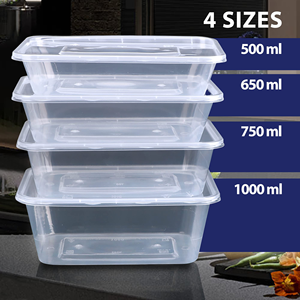 Disposable Clear Microwavable PP Disposable <b>Plastic</b> Lunch Box <b>Food</b> <b>Containers</b> With Lid - Product Image 3
