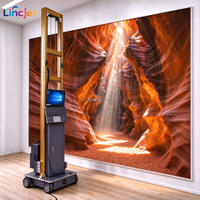 Imprimante murale LINCJET LC-A2 nouvelle génération avec tête d'impression DX5/DX7, impression murale UV mobile pour la décoration intérieure