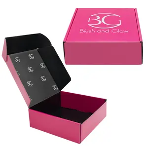 Caja de exhibición de lentes de contacto Logotipo personalizado de lujo Cosmético Cuidado DE LA PIEL Embalaje Caja de correo Cartón corrugado Cuidado DE LA PIEL Caja de envío