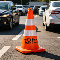 Cône de signalisation en matériau recyclé écologique, haute visibilité, réfléchissant, pour projets durables, personnalisable