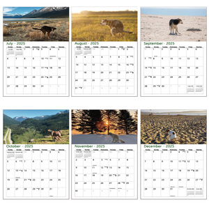 <span class=keywords><strong>Calendrier</strong></span> mural A4 2026, motif chien en train de faire ses besoins sur fond neigeux, reliure spirale colorée, écologique, imprimé, personnalisable, horloge de l'<span class=keywords><strong>Avent</strong></span> - Product Image 1