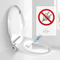 Siège de toilette intelligent en plastique PP, design ultra-mince et hygiénique, installation facile DIY, compatible avec les toilettes standard, pour une assise propre