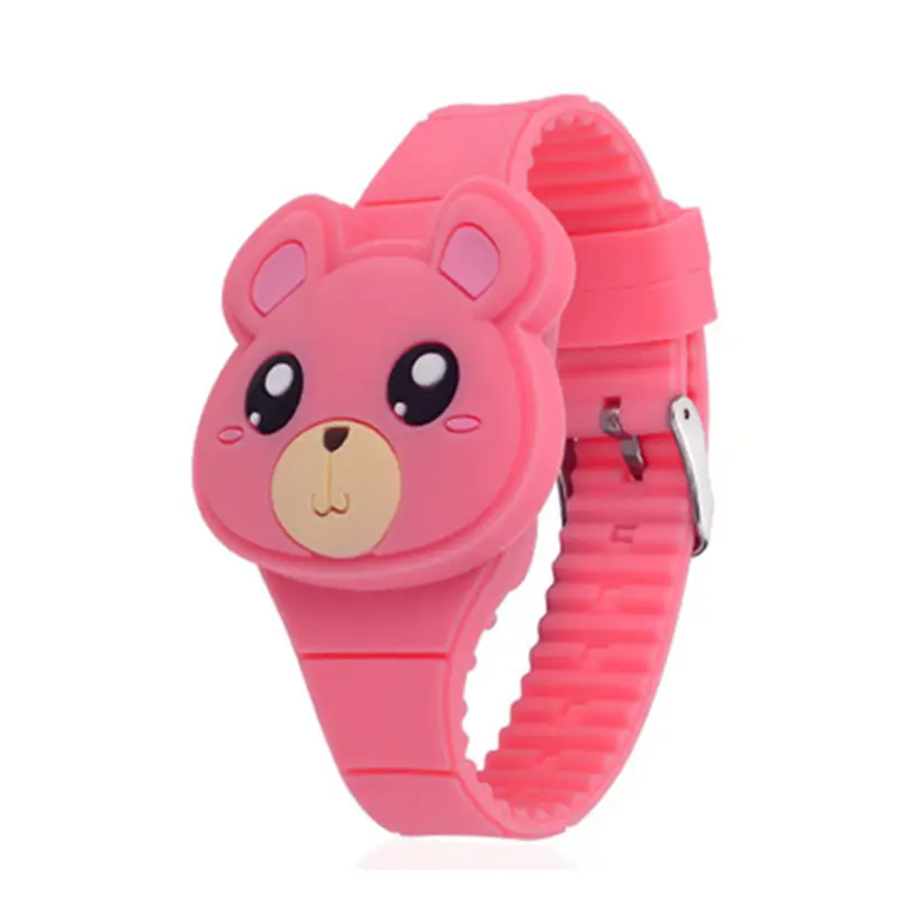Bear shape Factory Supply Children Silicone Cartoon Toys Robot Watch Kids digital Watches