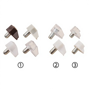Support d'accessoire métallique pour meubles, panneau en plastique transparent blanc de 5 mm pour <span class=keywords><strong>armoire</strong></span>, cloison de placard, étagère mobile triangulaire en verre - Product Image 3