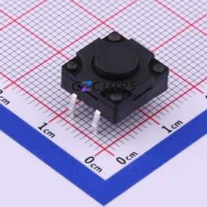 TS-1011-A6B3-D2 Tactile Switch Through hole-4P,12x12mm Switch Single Pole Single Throw Round Button 2.5N Through Hole - Product Image 1