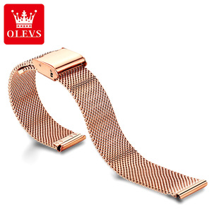 Montre-bracelet à quartz pour <span class=keywords><strong>femme</strong></span> avec bracelet en acier maillé, logo personnalisé OEM 5869, montre pour <span class=keywords><strong>femme</strong></span>, horloge Relogio Feminino - Product Image 2