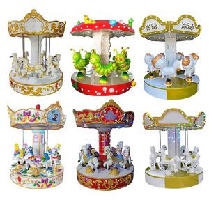 Đồng tiền hoạt động <span class=keywords><strong>Kiddie</strong></span> Rides Carousel công viên giải trí trẻ em fairground trẻ em Ngựa đu 3 lớn Carousel đi xe cho trẻ em - Product Image 3