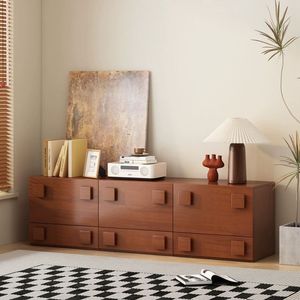 Cómoda Retro de Madera Maciza Chi Weng 80X40X100Cm, Mueble de Almacenamiento para Sala de Estar, Dormitorio, Mueble para TV - Product Image 2