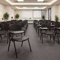 Chaise de conférence ergonomique empilable à structure métallique en forme de cœur, design moderne, pour la maison, le bureau et l'école