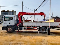 Gru montata su camion Dong-feng usata del 2020 con braccio Sanyi da 7 tonnellate a 4 sezioni, motore Euro 5 Cummins