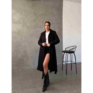 Manteau en crêpe à simple boutonnage XS, blazer formel réversible, plissé, à sequins, imprimé, en nylon imperméable et respirant, été automne hiver - Product Image 4