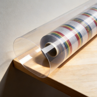 Nappe en PVC givré transparente antidérapante, protection de table en verre souple sans bulles, protège-table en plastique pour table en verre