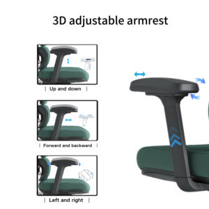 <span class=keywords><strong>เก้าอี้</strong></span>สำนักงานผู้บริหารปรับระดับได้ทันสมัย นั่งสบาย พนักพิงสูง ดีไซน์ตามหลักสรีรศาสตร์ ตาข่ายสีดำ หมุนได้ - Product Image 5