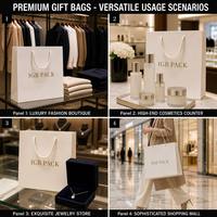 Sac de shopping réutilisable pour magasin de vêtements en papier kraft blanc mat biodégradable écologique de luxe avec logo personnalisé