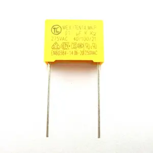 Condensador de película de poliéster, tamaño de paso, 7,5mm, 310v, 104K, mkp, 0,1 uf, 275vac, polipropileno, 100nf, mpx, 104