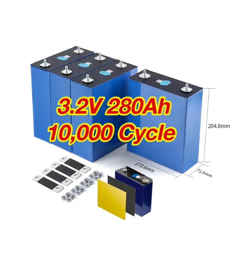 Docan Europe US 10,000 cycle life 3.2V 280Ah 300Ah Battero Hithium lifepo4 Ltihium Ion cell 48V RV Home Solar Storage Battery