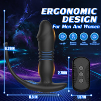 Masseur de prostate vibrant à commande par application, plug anal, double anneau pénien pour hommes, anneau vibrant télécommandé, anneau pénien en silicone pour retardateur d'éjaculation masculin