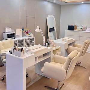 Table de manucure professionnelle de luxe légère et exclusive Tables à ongles de technicienne en ongles pour salons de beauté ou salon - Product Image 2